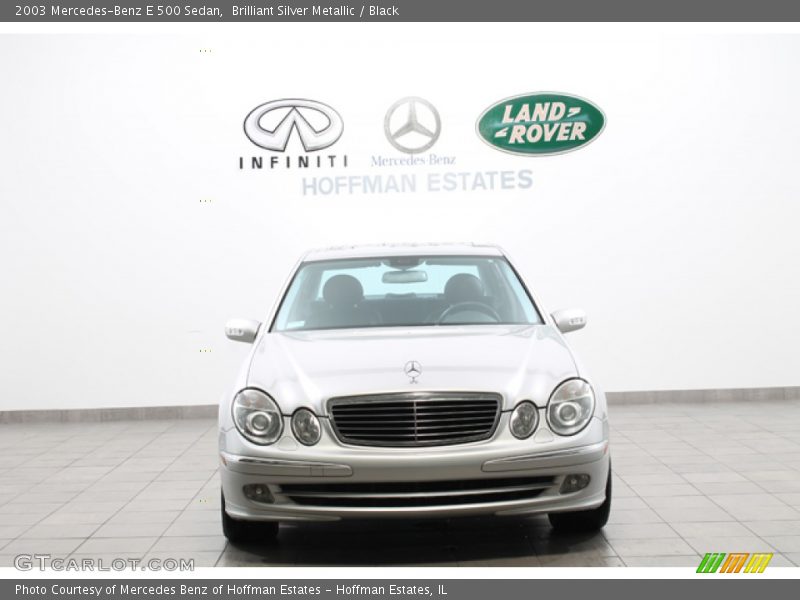 Brilliant Silver Metallic / Black 2003 Mercedes-Benz E 500 Sedan