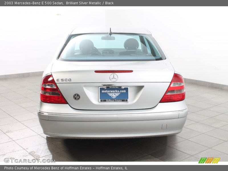 Brilliant Silver Metallic / Black 2003 Mercedes-Benz E 500 Sedan