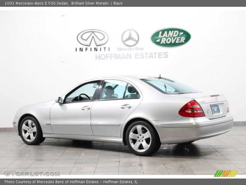 Brilliant Silver Metallic / Black 2003 Mercedes-Benz E 500 Sedan