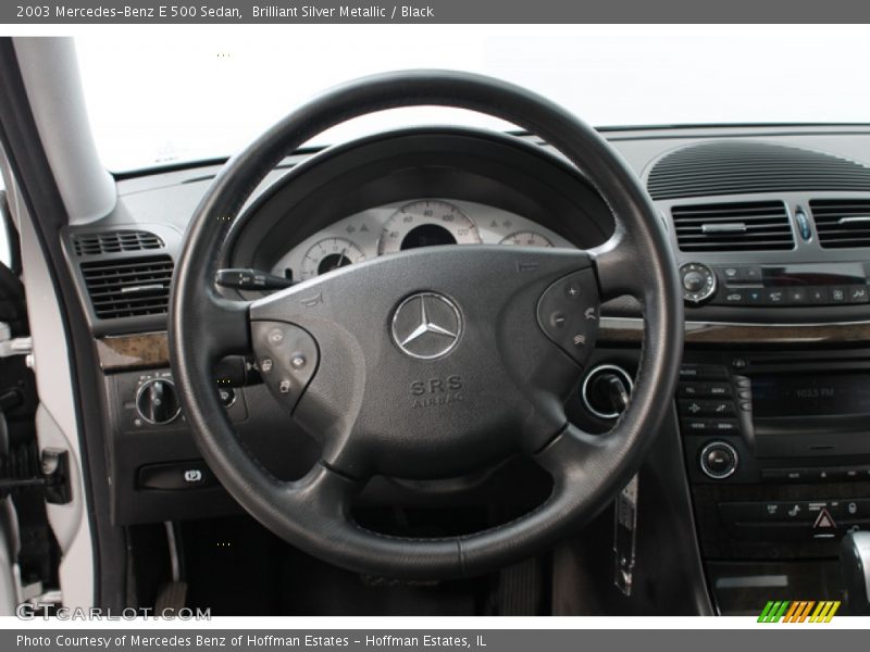 Brilliant Silver Metallic / Black 2003 Mercedes-Benz E 500 Sedan