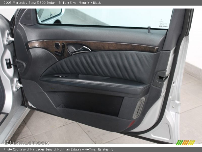 Brilliant Silver Metallic / Black 2003 Mercedes-Benz E 500 Sedan