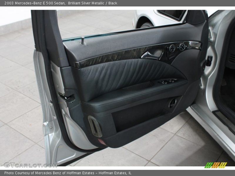 Brilliant Silver Metallic / Black 2003 Mercedes-Benz E 500 Sedan