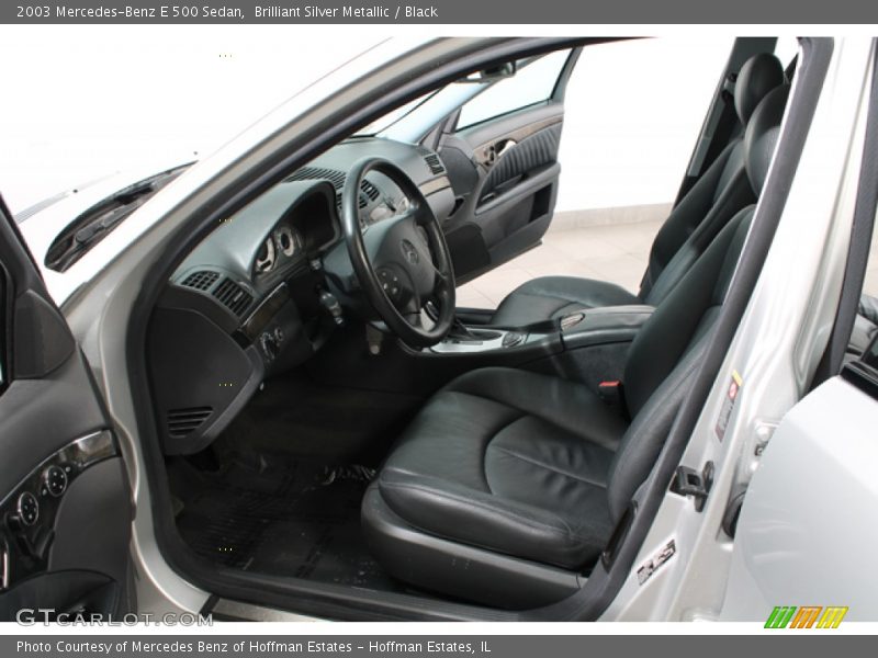 Brilliant Silver Metallic / Black 2003 Mercedes-Benz E 500 Sedan