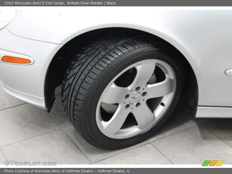 Brilliant Silver Metallic / Black 2003 Mercedes-Benz E 500 Sedan