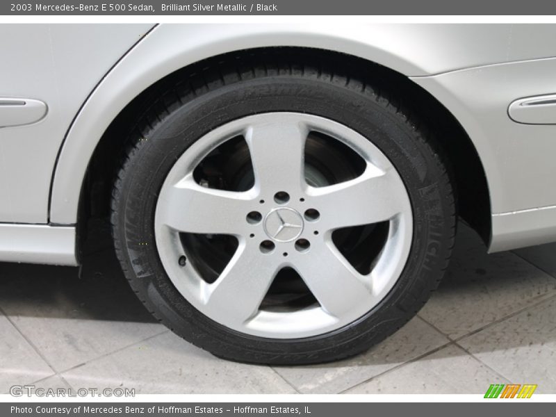 Brilliant Silver Metallic / Black 2003 Mercedes-Benz E 500 Sedan