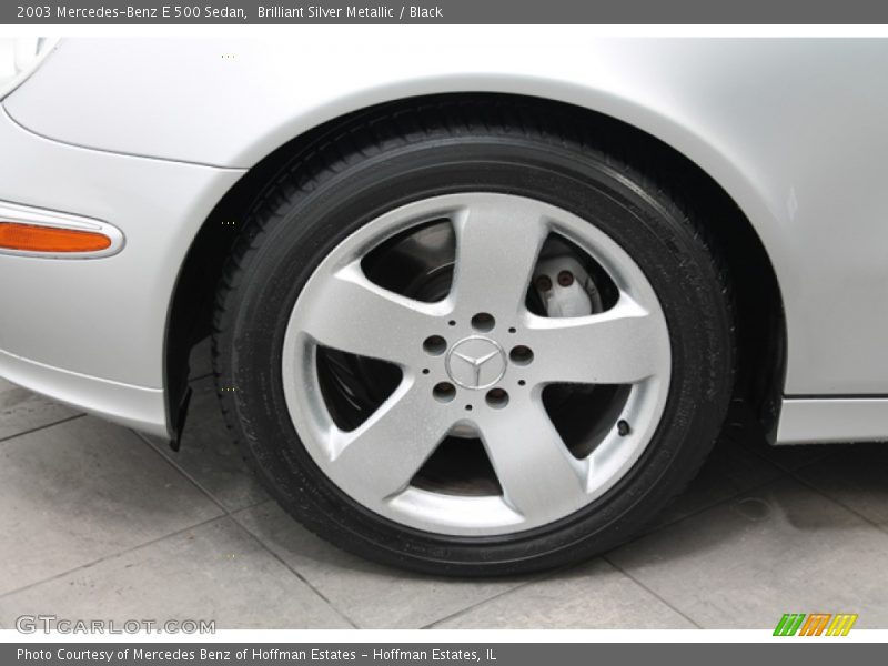 Brilliant Silver Metallic / Black 2003 Mercedes-Benz E 500 Sedan