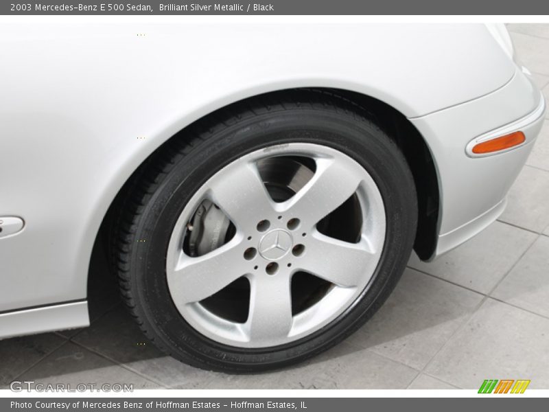 Brilliant Silver Metallic / Black 2003 Mercedes-Benz E 500 Sedan