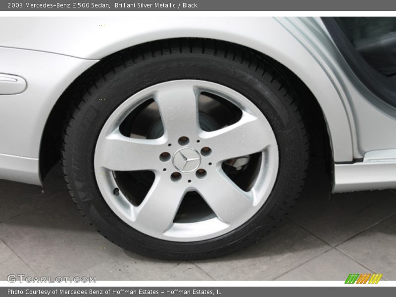 Brilliant Silver Metallic / Black 2003 Mercedes-Benz E 500 Sedan
