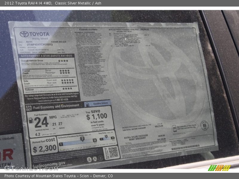 Classic Silver Metallic / Ash 2012 Toyota RAV4 I4 4WD
