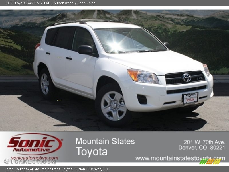 Super White / Sand Beige 2012 Toyota RAV4 V6 4WD