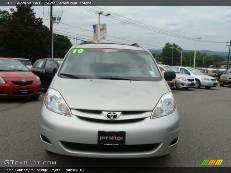 Silver Shadow Pearl / Stone 2010 Toyota Sienna LE