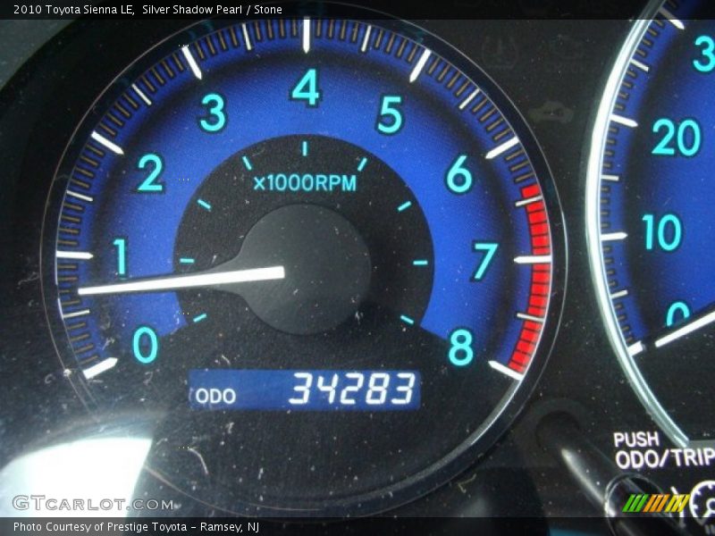 Silver Shadow Pearl / Stone 2010 Toyota Sienna LE