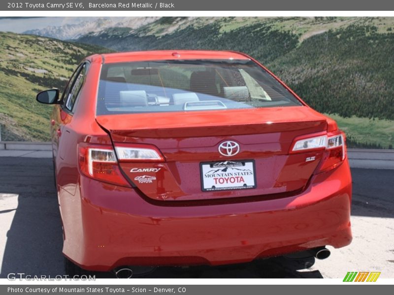 Barcelona Red Metallic / Black 2012 Toyota Camry SE V6