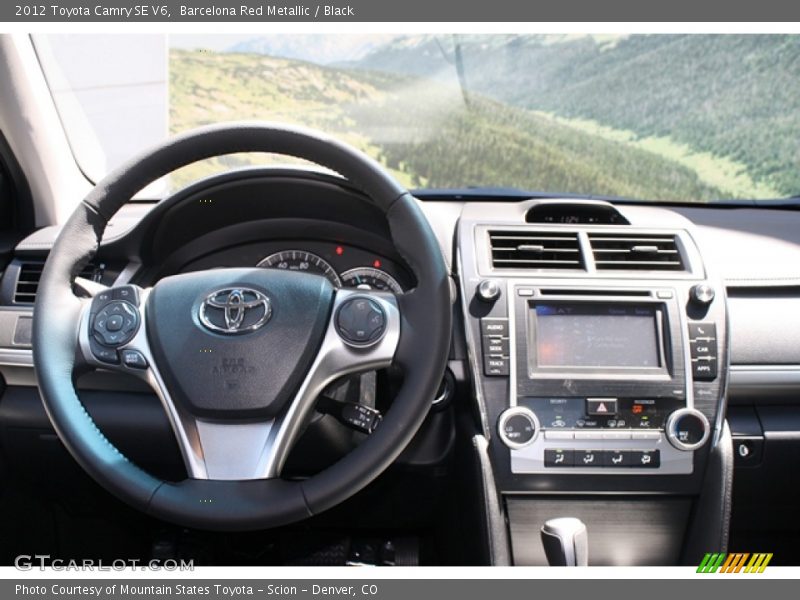 Barcelona Red Metallic / Black 2012 Toyota Camry SE V6