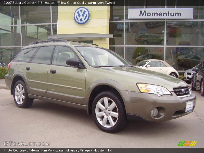 Willow Green Opal / Warm Ivory Tweed 2007 Subaru Outback 2.5i Wagon