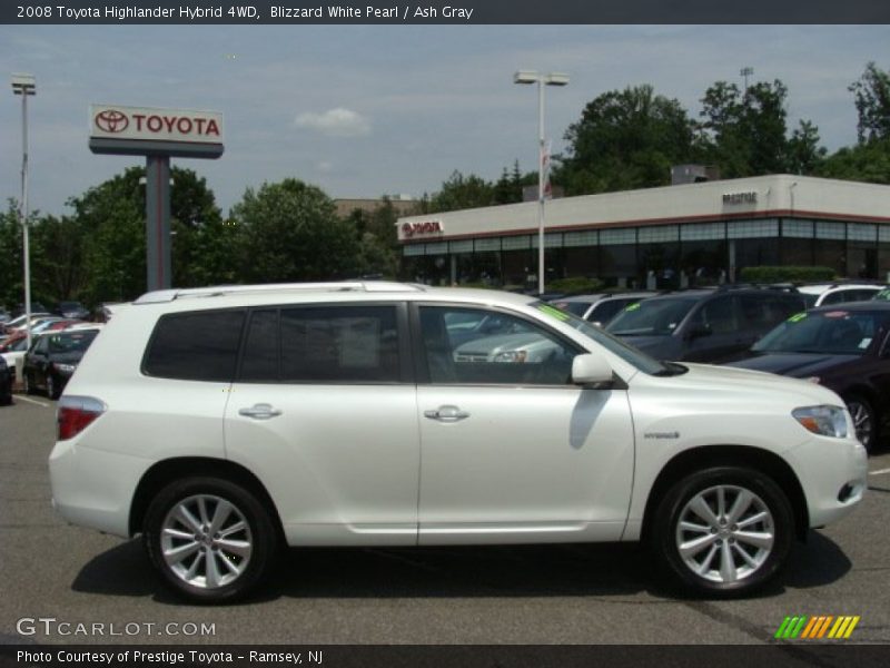 Blizzard White Pearl / Ash Gray 2008 Toyota Highlander Hybrid 4WD