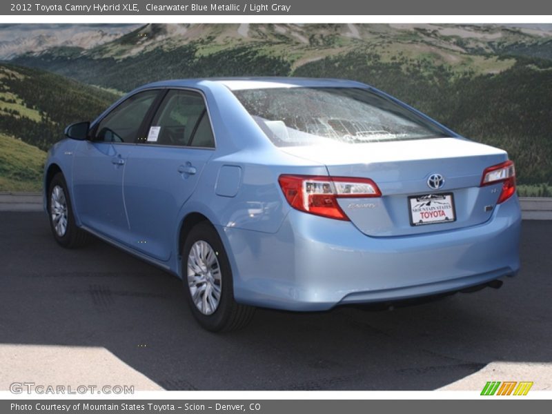 Clearwater Blue Metallic / Light Gray 2012 Toyota Camry Hybrid XLE