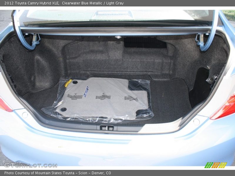 Clearwater Blue Metallic / Light Gray 2012 Toyota Camry Hybrid XLE