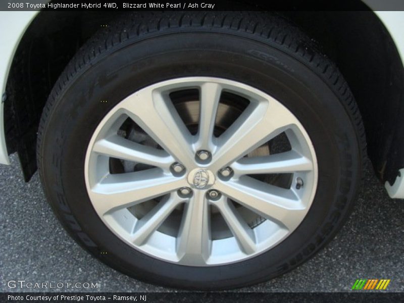 Blizzard White Pearl / Ash Gray 2008 Toyota Highlander Hybrid 4WD