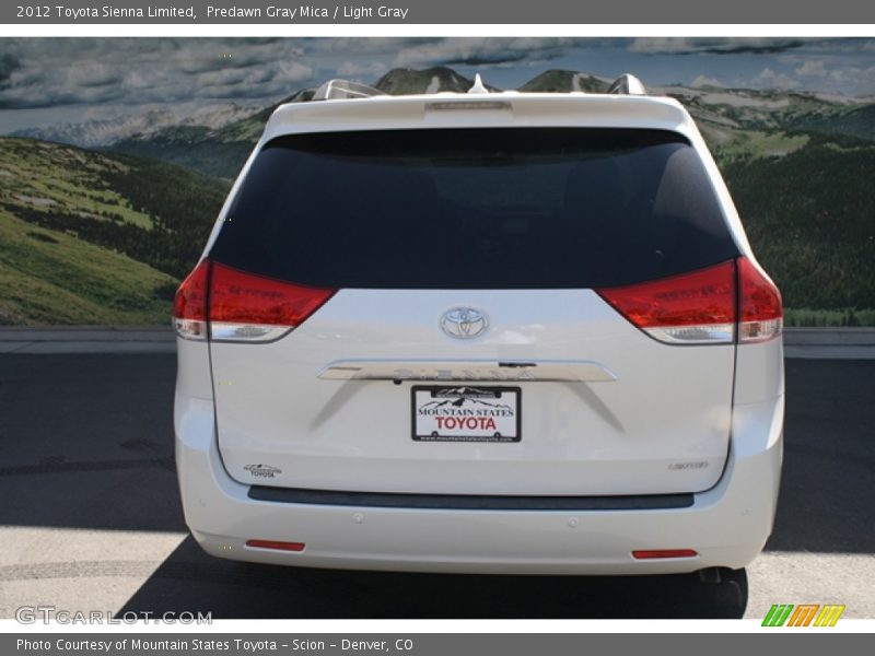 Predawn Gray Mica / Light Gray 2012 Toyota Sienna Limited