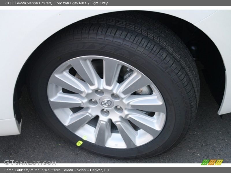 Predawn Gray Mica / Light Gray 2012 Toyota Sienna Limited