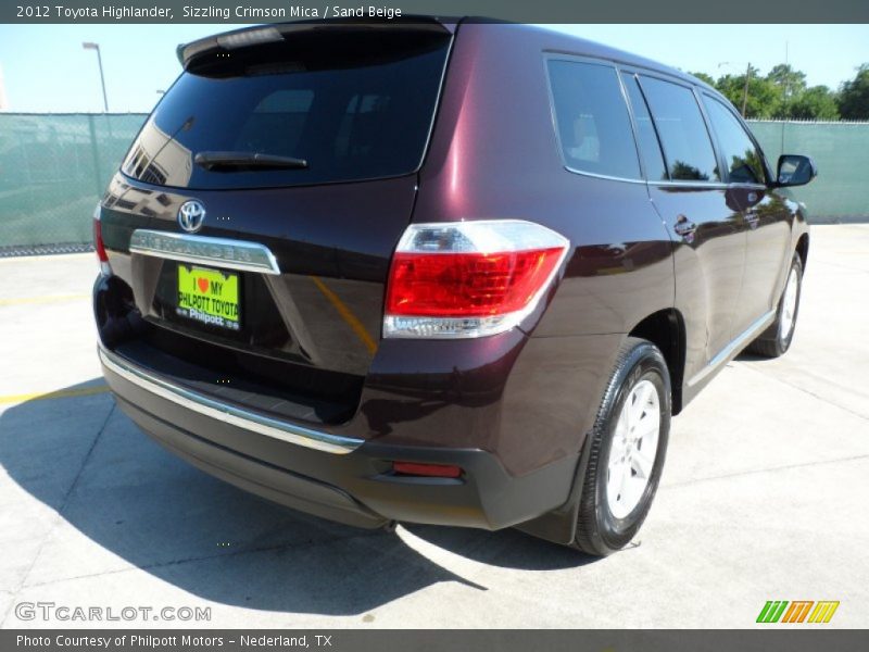 Sizzling Crimson Mica / Sand Beige 2012 Toyota Highlander
