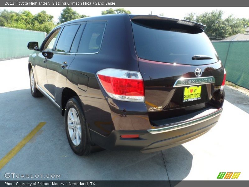 Sizzling Crimson Mica / Sand Beige 2012 Toyota Highlander