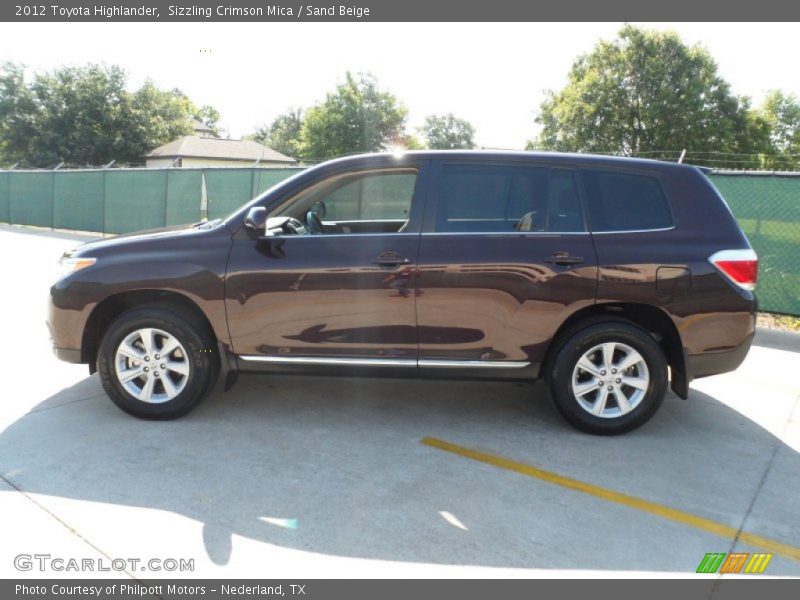 Sizzling Crimson Mica / Sand Beige 2012 Toyota Highlander