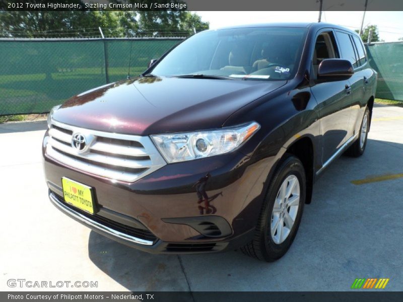 Sizzling Crimson Mica / Sand Beige 2012 Toyota Highlander