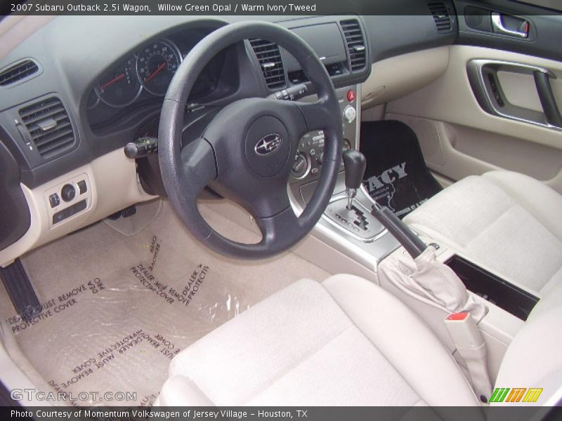Willow Green Opal / Warm Ivory Tweed 2007 Subaru Outback 2.5i Wagon