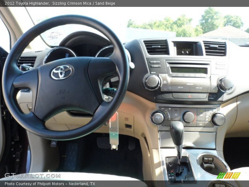 Sizzling Crimson Mica / Sand Beige 2012 Toyota Highlander