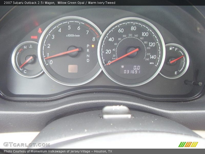 Willow Green Opal / Warm Ivory Tweed 2007 Subaru Outback 2.5i Wagon