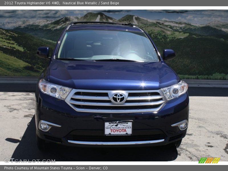 Nautical Blue Metallic / Sand Beige 2012 Toyota Highlander V6 4WD