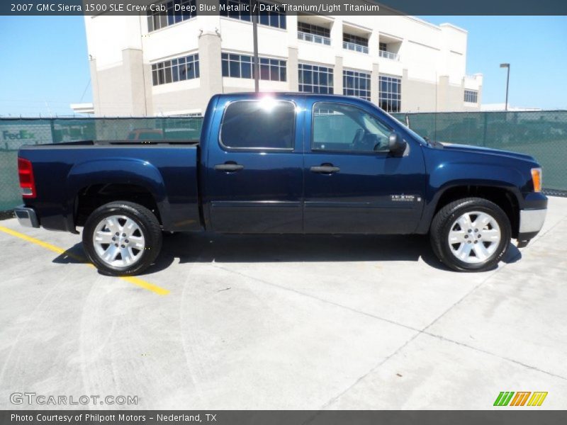 Deep Blue Metallic / Dark Titanium/Light Titanium 2007 GMC Sierra 1500 SLE Crew Cab