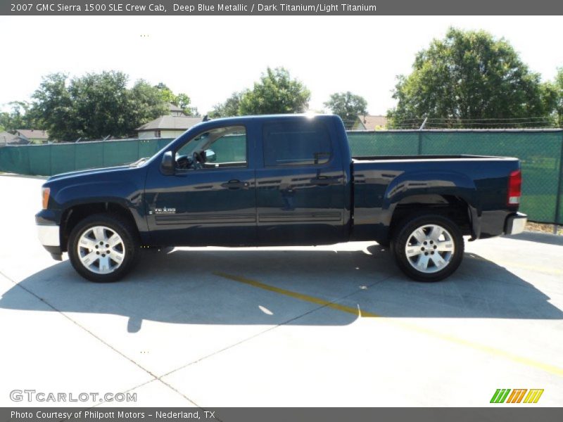 Deep Blue Metallic / Dark Titanium/Light Titanium 2007 GMC Sierra 1500 SLE Crew Cab