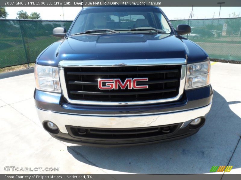 Deep Blue Metallic / Dark Titanium/Light Titanium 2007 GMC Sierra 1500 SLE Crew Cab