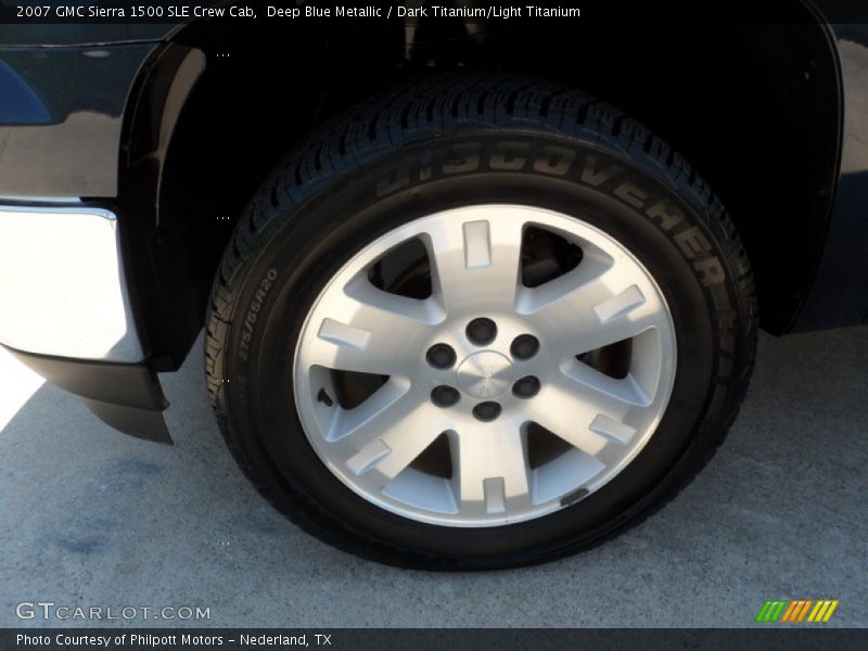 Deep Blue Metallic / Dark Titanium/Light Titanium 2007 GMC Sierra 1500 SLE Crew Cab