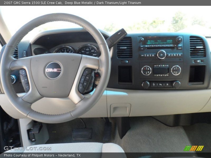 Deep Blue Metallic / Dark Titanium/Light Titanium 2007 GMC Sierra 1500 SLE Crew Cab