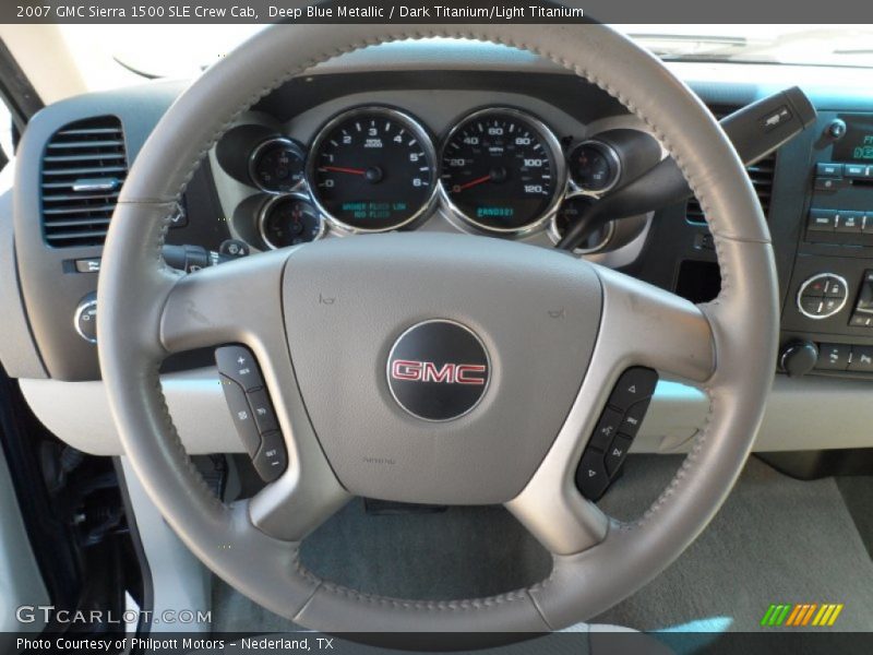 Deep Blue Metallic / Dark Titanium/Light Titanium 2007 GMC Sierra 1500 SLE Crew Cab