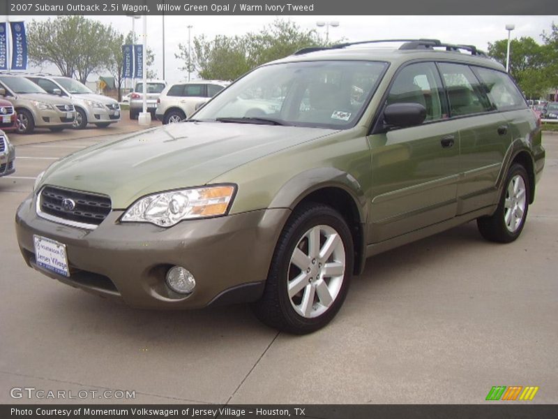 Willow Green Opal / Warm Ivory Tweed 2007 Subaru Outback 2.5i Wagon