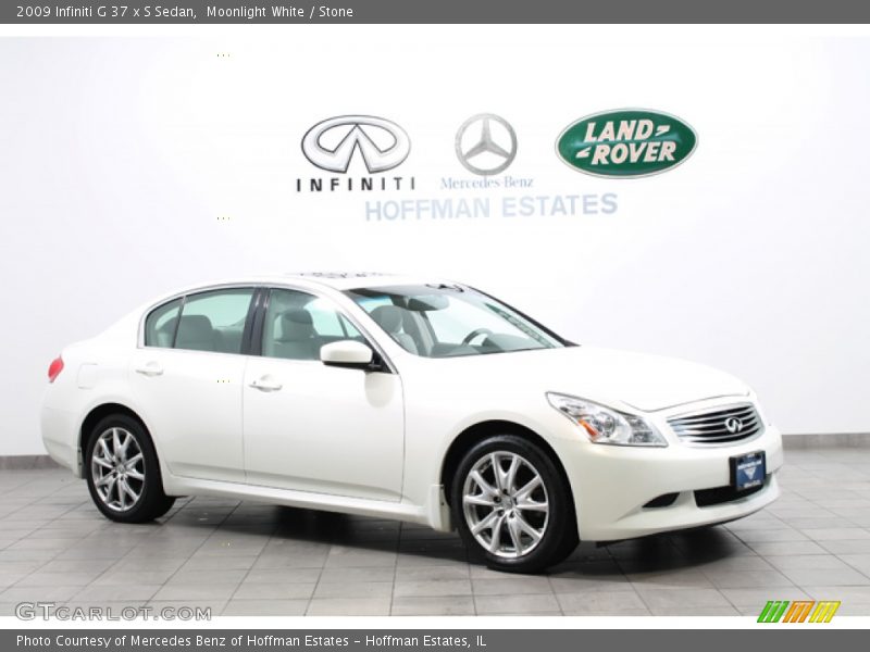 Moonlight White / Stone 2009 Infiniti G 37 x S Sedan