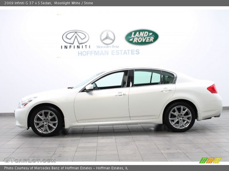 Moonlight White / Stone 2009 Infiniti G 37 x S Sedan