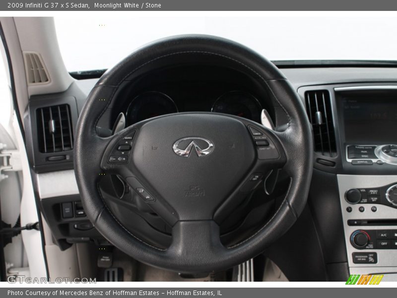 Moonlight White / Stone 2009 Infiniti G 37 x S Sedan