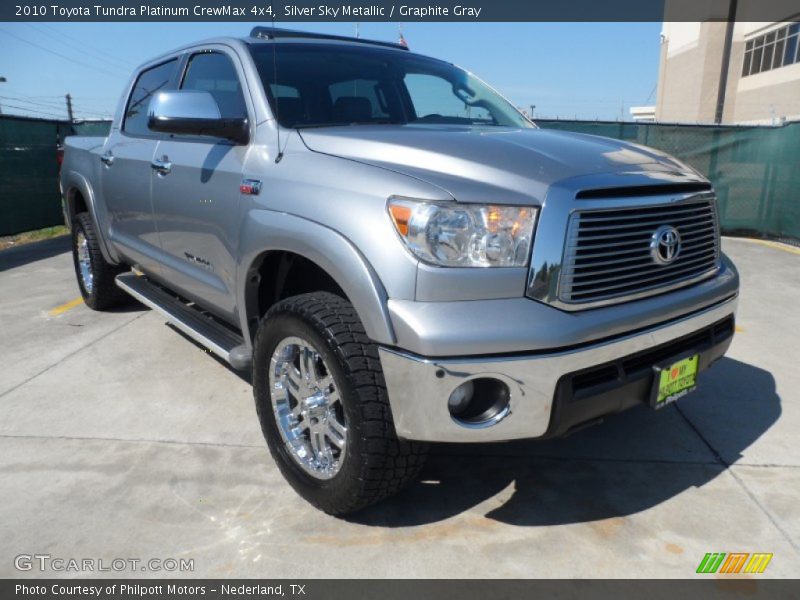 Silver Sky Metallic / Graphite Gray 2010 Toyota Tundra Platinum CrewMax 4x4