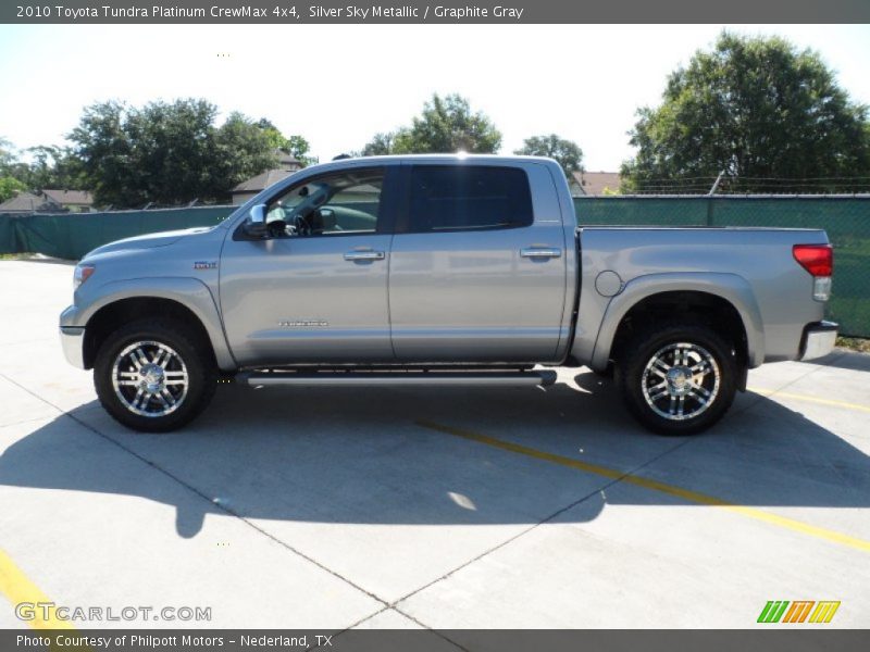 Silver Sky Metallic / Graphite Gray 2010 Toyota Tundra Platinum CrewMax 4x4