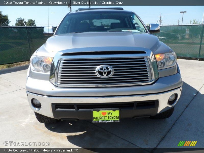 Silver Sky Metallic / Graphite Gray 2010 Toyota Tundra Platinum CrewMax 4x4