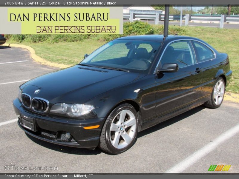 Black Sapphire Metallic / Black 2006 BMW 3 Series 325i Coupe