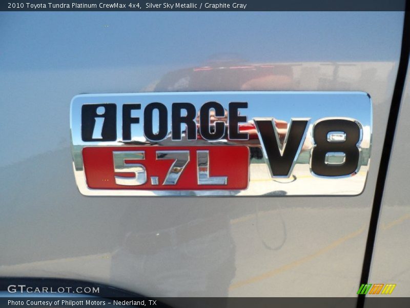 Silver Sky Metallic / Graphite Gray 2010 Toyota Tundra Platinum CrewMax 4x4
