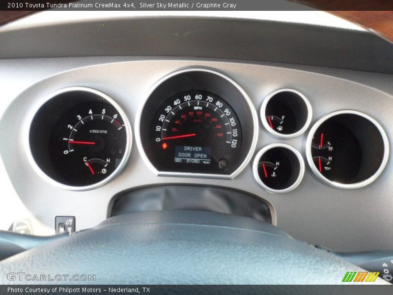 Silver Sky Metallic / Graphite Gray 2010 Toyota Tundra Platinum CrewMax 4x4