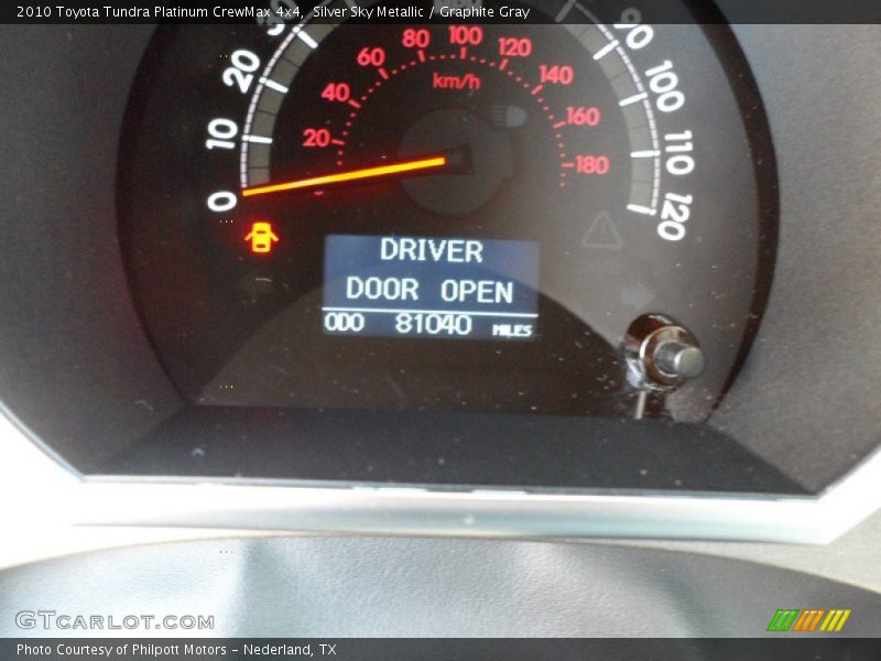 Silver Sky Metallic / Graphite Gray 2010 Toyota Tundra Platinum CrewMax 4x4